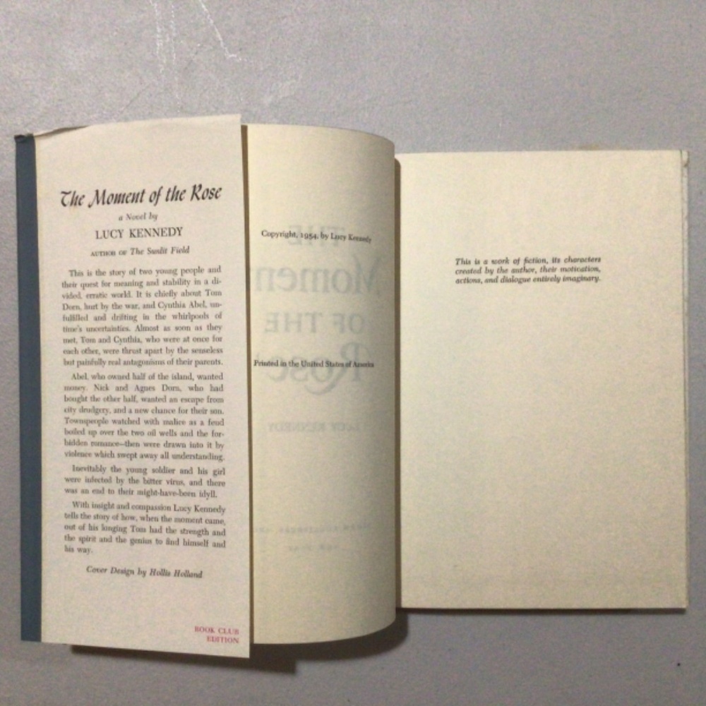 The Moment of the Rose by Lucy Kennedy Vintage Hardcover Book - Picture 4 of 6